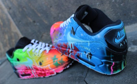 Nike Air Max 90 personalizado pintado zapatillas de Nike Air Max 90 personalizado pintado zapatillas de