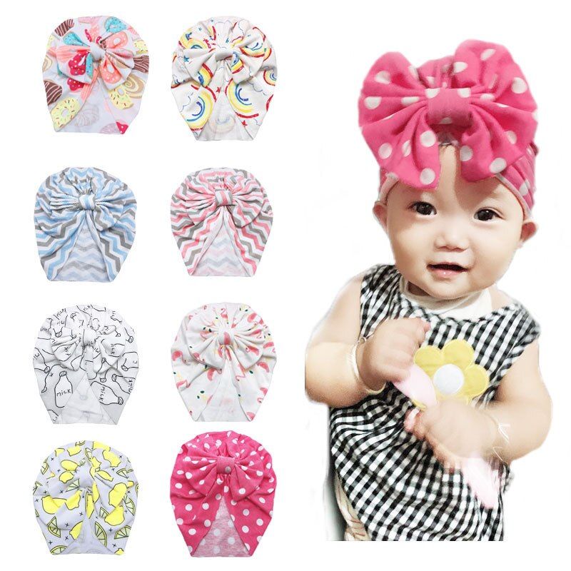 3 Pcs Girls Bowknot Headbands Baby Headband Cotton Bow Kids Girls Headwear Turban Knot Kids Hair Accessories Gift