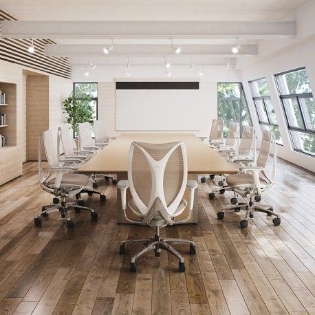 📒Такими в 2012 году на выставке ORGATEC в Кельне европейцы впервые увидели кресла Sabrina. Компания Okamura без лишней скромности предсказала восхищение, ведь снова доверила флагманский дизайн итальянцу Джорджетто Джуджаро. Такими их увидите и вы. Немного капризными, динамичными и технологически безупречными. Ждем в киевском шоуруме 🚘. http://kreslalux.com/kresla-operatora/116-kreslo-okam.. White Office Chair, Office Chairs, Art And Technology, Meeting Room, Sabrina, Work Space, Paneling, Places, Wood
