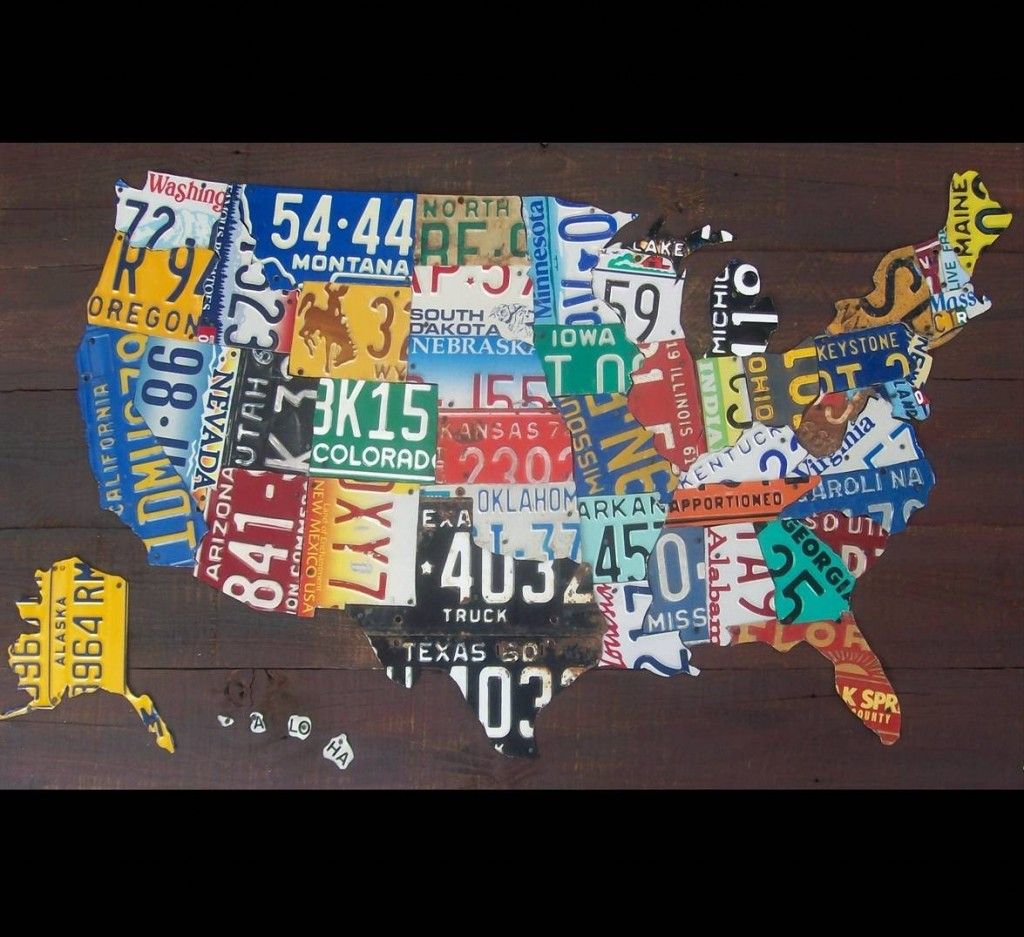 Recycled License Plate Art SO - 1415f9a3c6f1c306ef3453beee399521