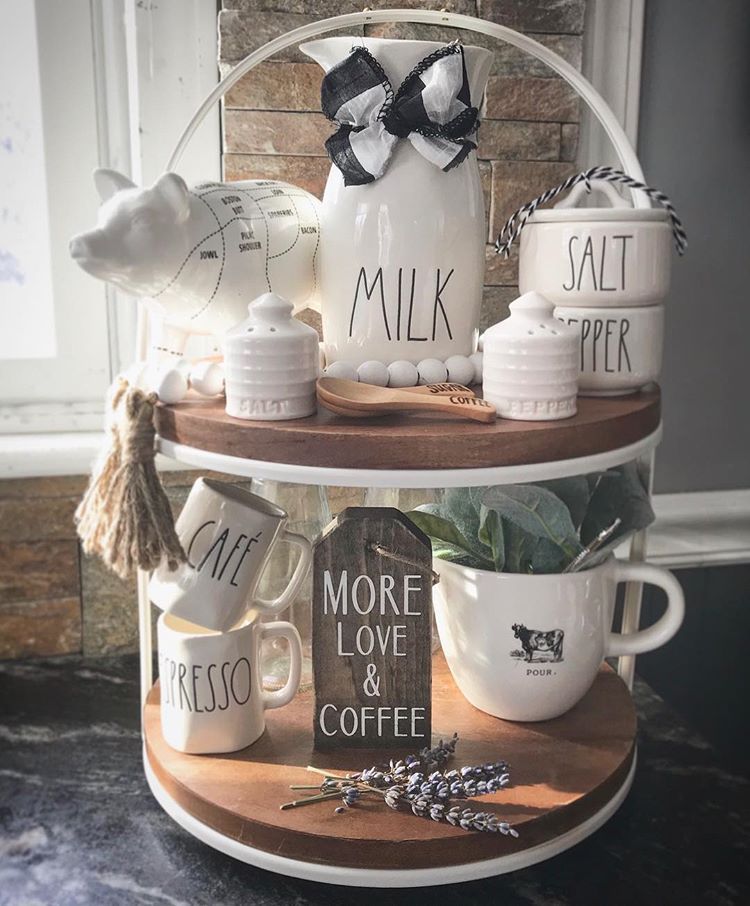 🖤I couldn’t resist the @magnolia tiered tray from @target any longer