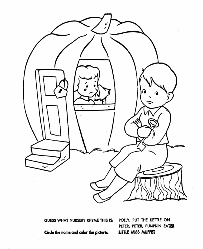 Nursery Rhymes Quiz Coloring page Nursery rhymes Embroidery patterns