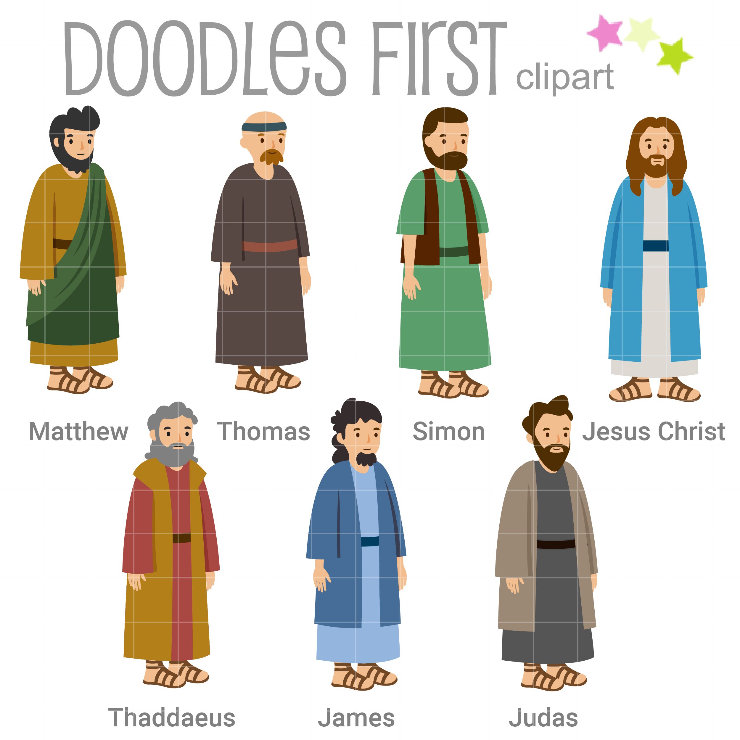 Jesus Christ And 6 Of The 12 Disciples Clip Art Set Daily Art Hub Jesus Christ And 6 Of The 12 Disciples Clip Art Set Daily Art Hub
