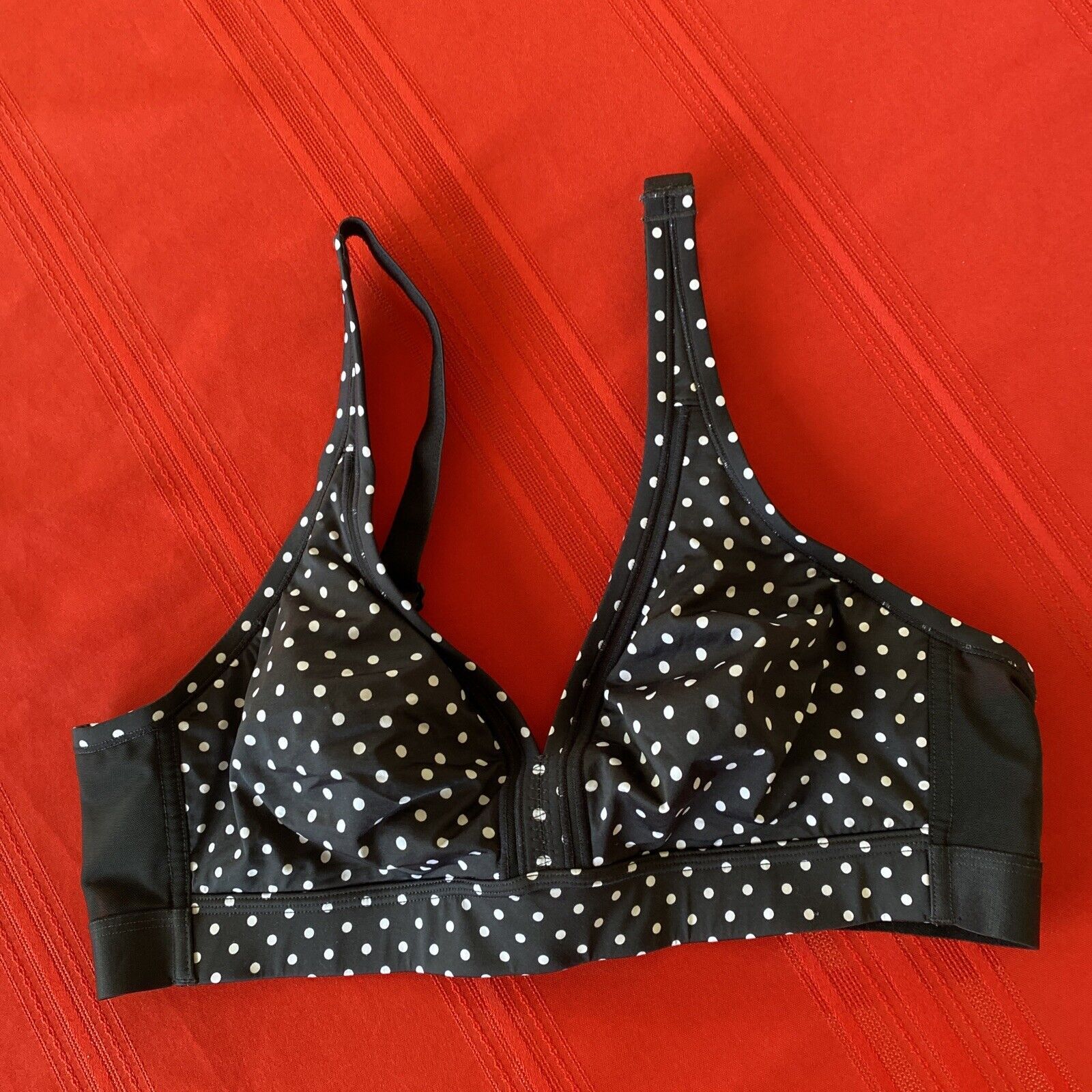 Cacique Bra 40c Black White Polka Dots Wire Free Full Coverage Nwot Ebay In 2022 Cacique