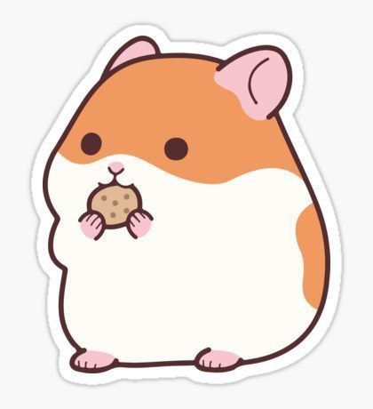 Cute Hamster Eat Strawberry Cartoon Hand Drawn Style Hamster Cartoon Cute Cartoon Drawings Animal Doodles