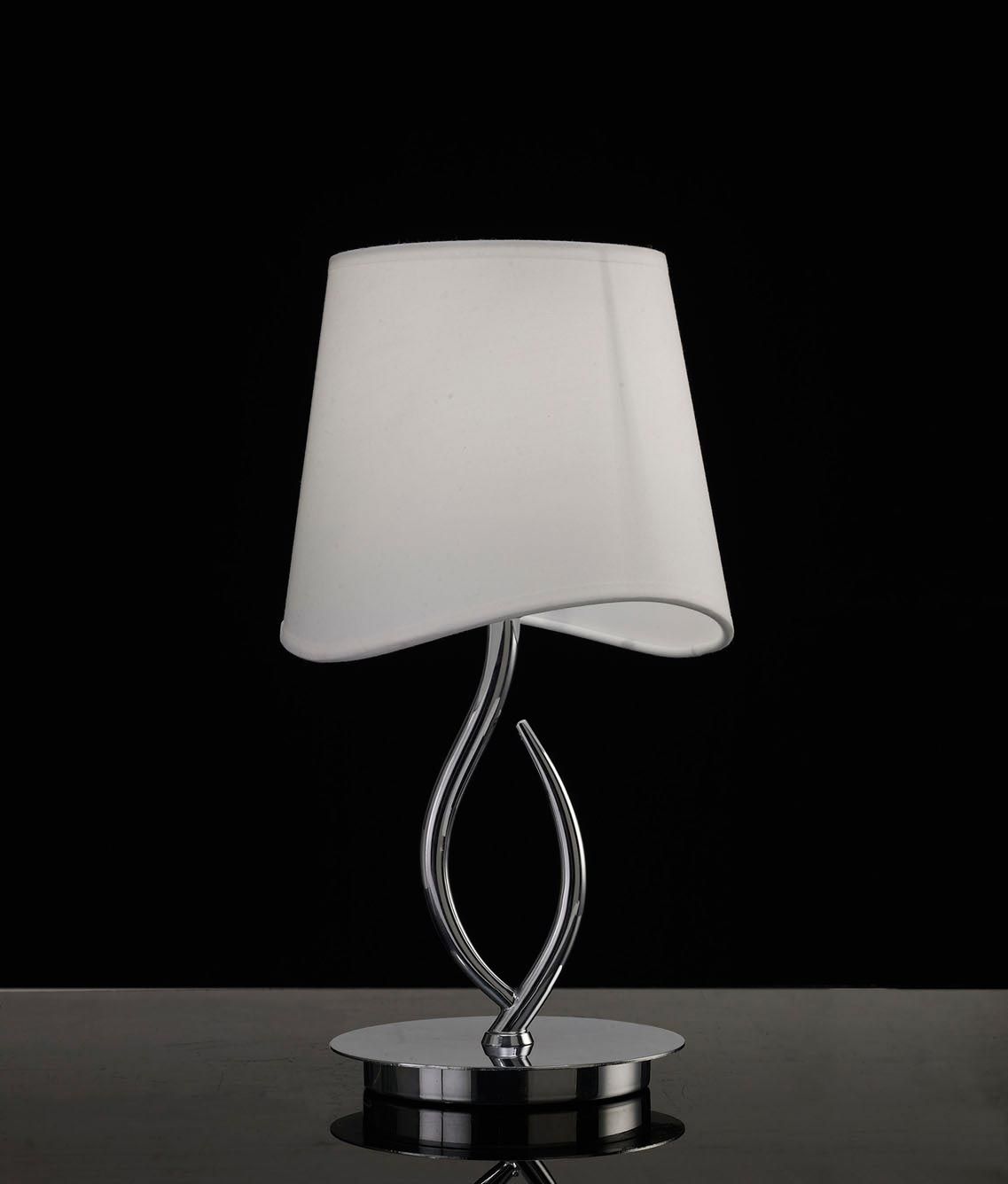 Sobremesa cromo blanco pequeño NINETTE 1 luz ⋆ La Casa de Sobremesa cuero pequeña LOEWE ⋆ La Casa de la Lámpara