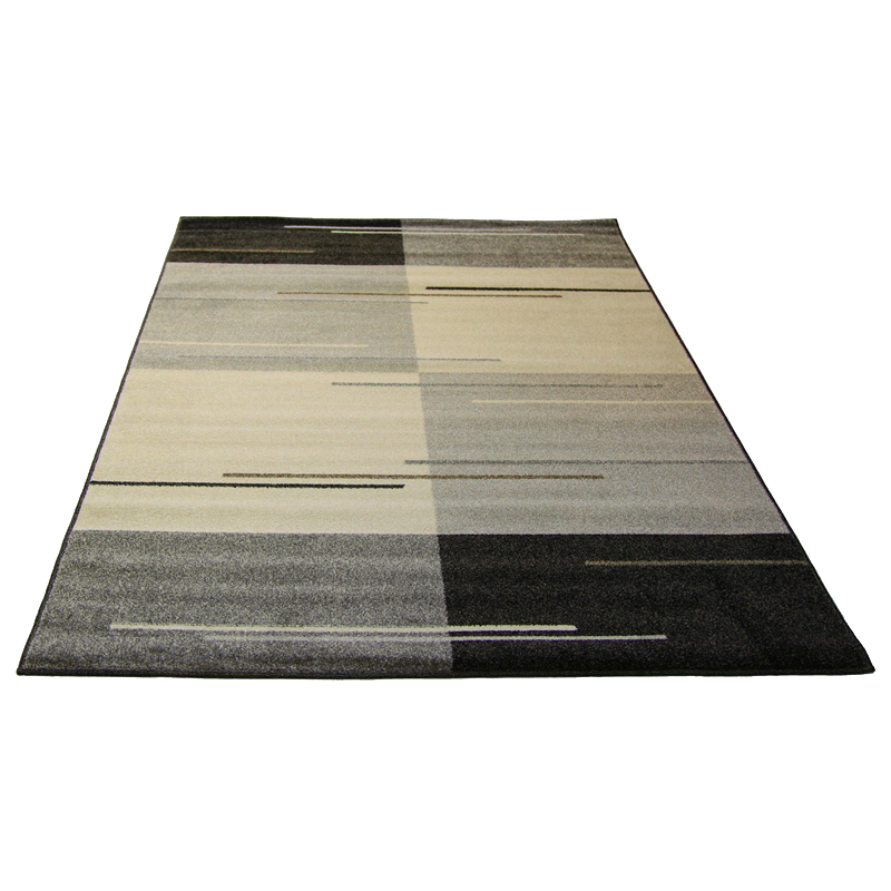 Sahara 160 X 230cm Lines Jet Rug Polypropylene Rugs Cleaning