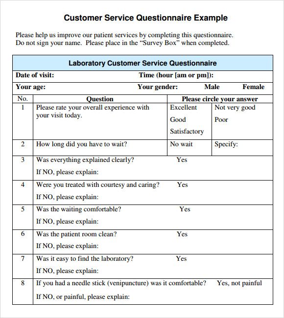 patient satisfaction questionnaire template sample resume satisfaction survey template
