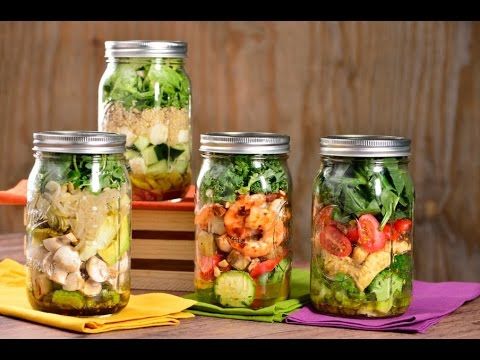 4 Ensaladas Para Llevar en Mason Jars - Ricas y Rá 4 Ensaladas Para Llevar en Mason Jars - Ricas y Rá