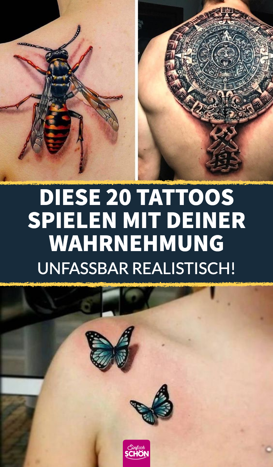 20 Tattoos, die deine Augen austricksen