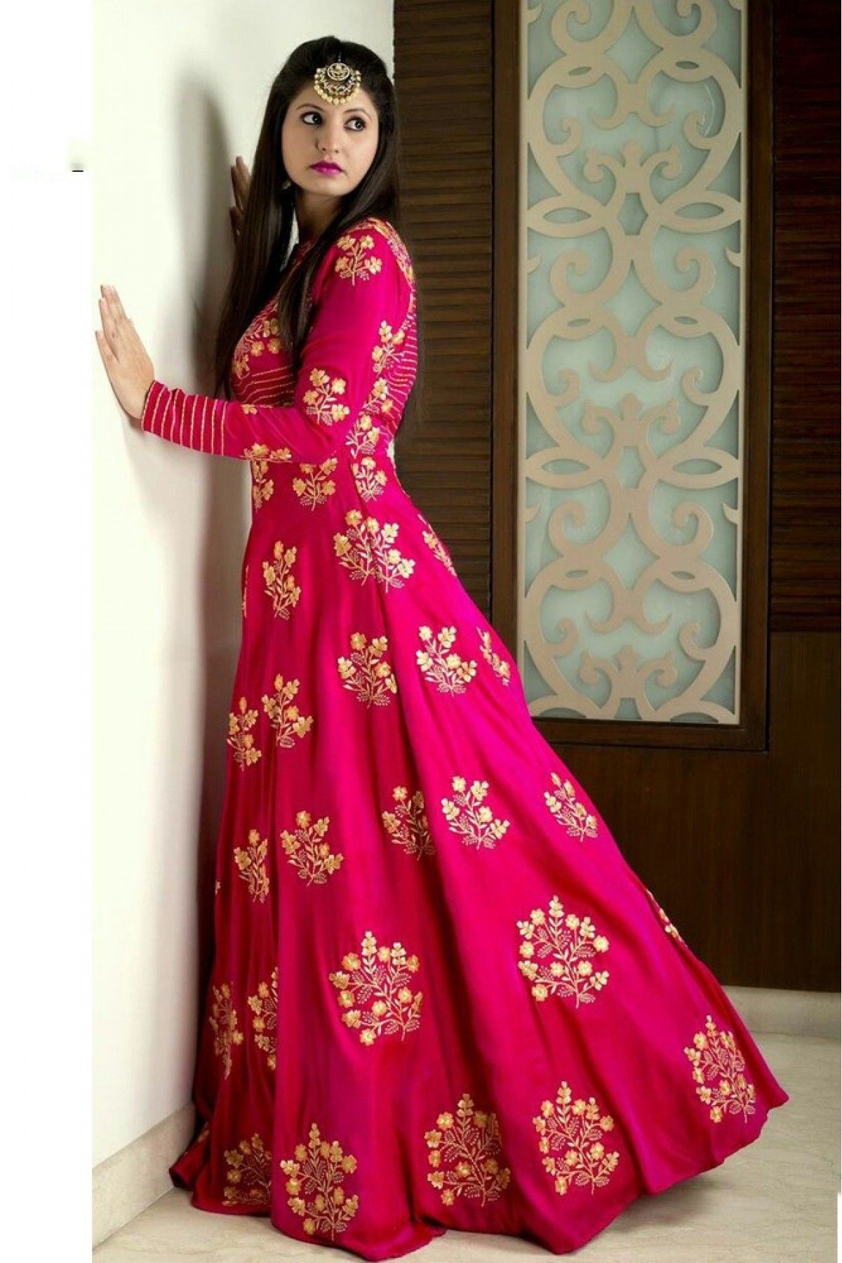 fancy silk gown