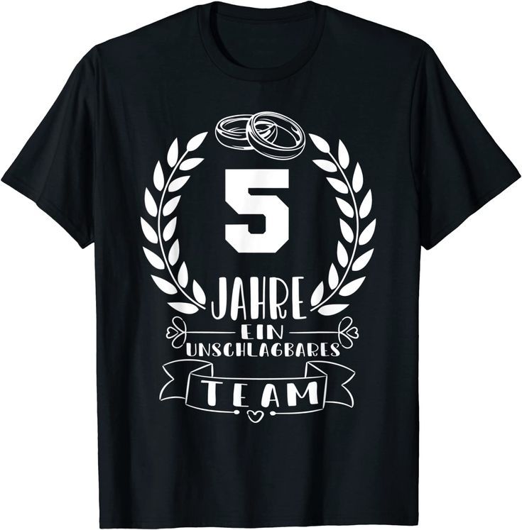 Hölzerne Hochzeit 5.Hochzeitstag Ehe 5 Jahren Brautpaar TShirt