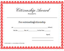 school awards certificates