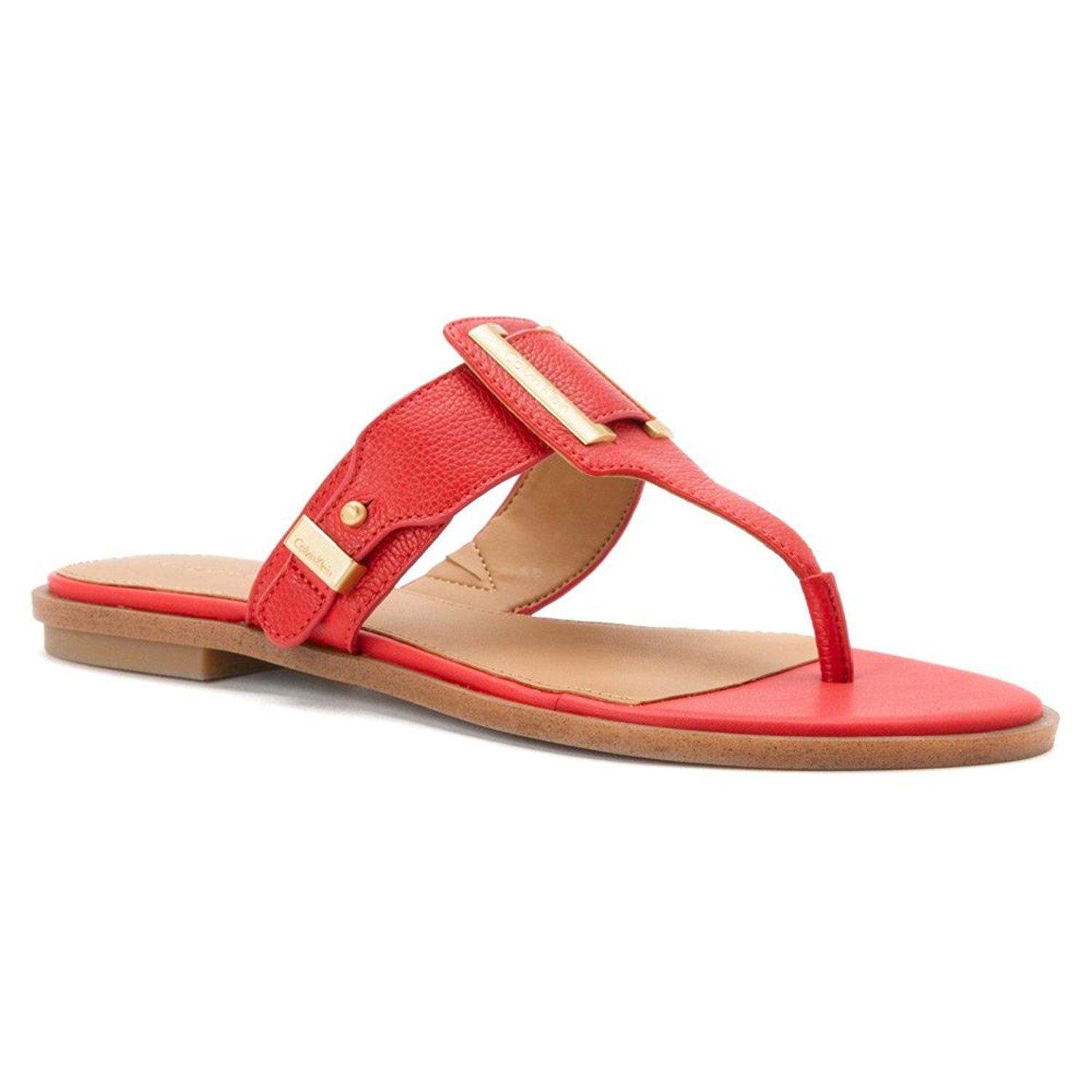 Calvin Klein Women S Ula Toe Ring Sandal Trust Me This Is Great Click The Image Women S Flats Sandals