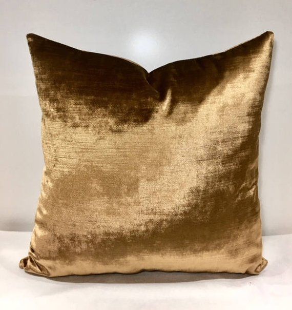 Luxury Bronze Velvet Pillow Cover Decorative pillow: velvet throw pillow