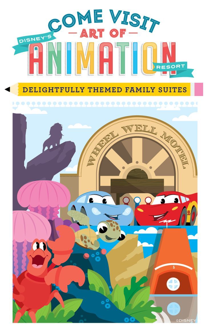 From delightfully themed family suites to wondrously detailed courtyards, Disney’s Art of Animation Resort “draws” you and your family in to become a part of some of your animated favorites! #3DTC get your free quote today. Disney Resort Hotels, Disney World Hotels, Walt Disney World Vacations, Disney Trips, Disney Parks, Disney Destinations, Disney Animation Resort, Disney Art Of Animation, Authorized Disney Vacation Planner