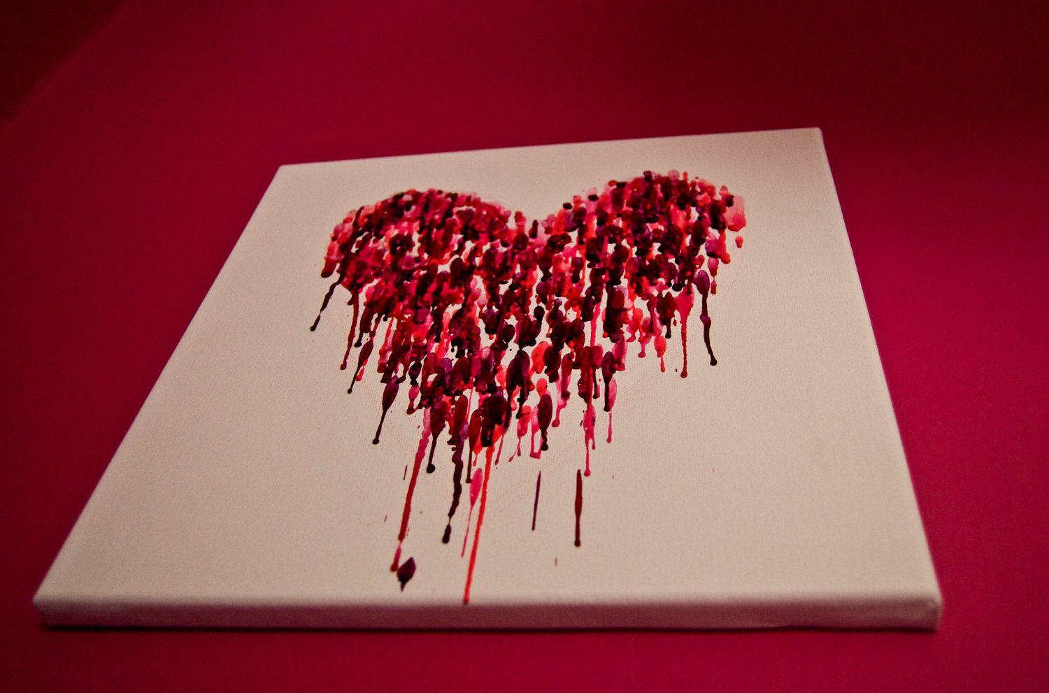 Heart Crayon Art On Canvas Heart Crayon Art On Canvas