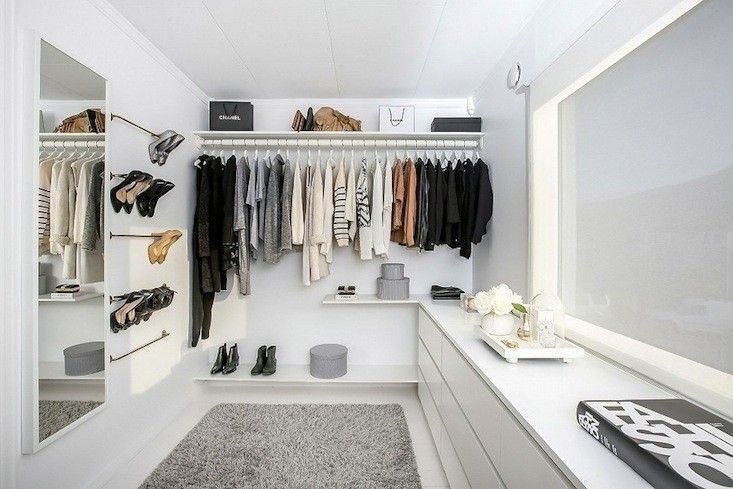 simple AMAZING walkin closet with 5 bathroom towel rods & 3 ikea malm #simplebathroomdesigns