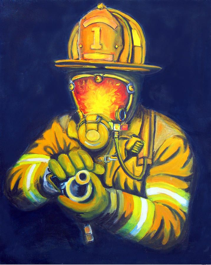 firefighter picture art can easily be turned into a collectible