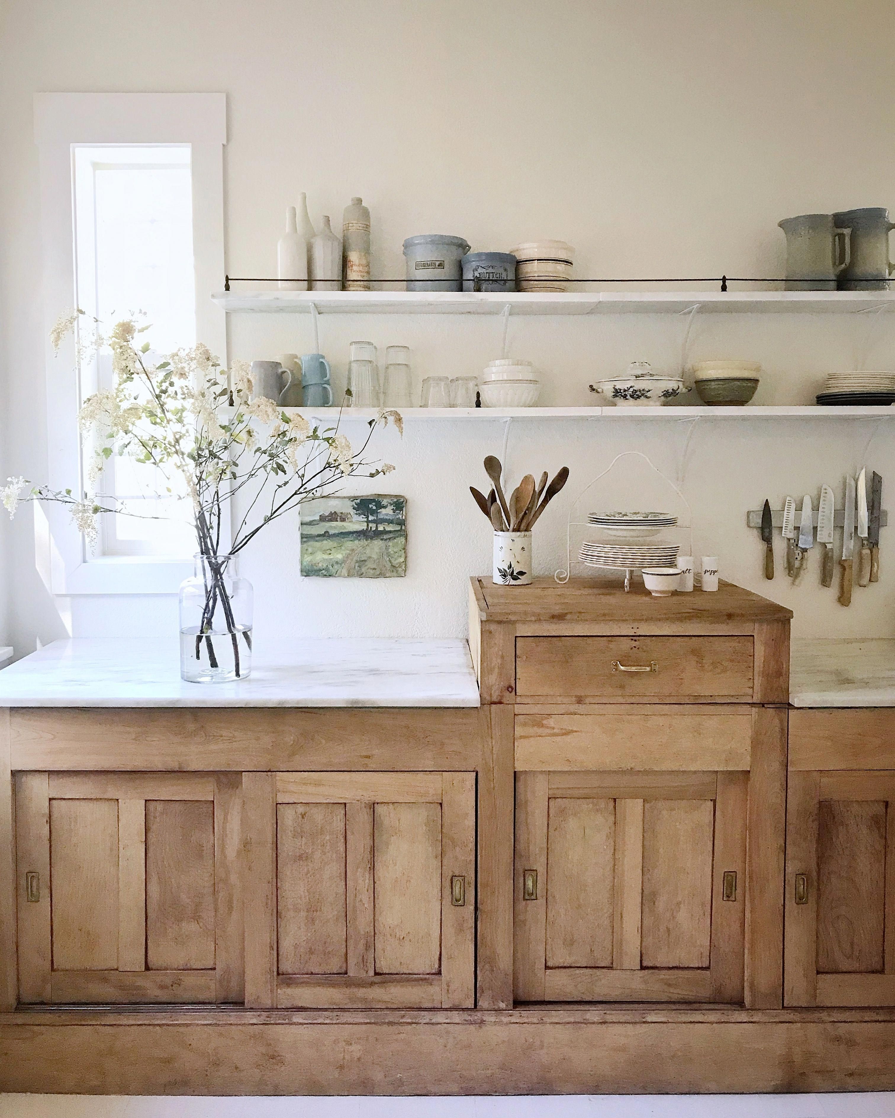 Themarketbeautiful Vintage Kitchen Inspiration Natural Wood Cabinet