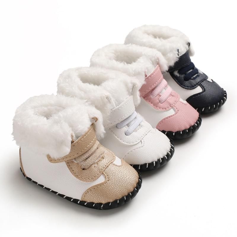 Warm Newborn Boots Toddler Shoes First Walkers Winter Baby Girls Boys Soft Sole