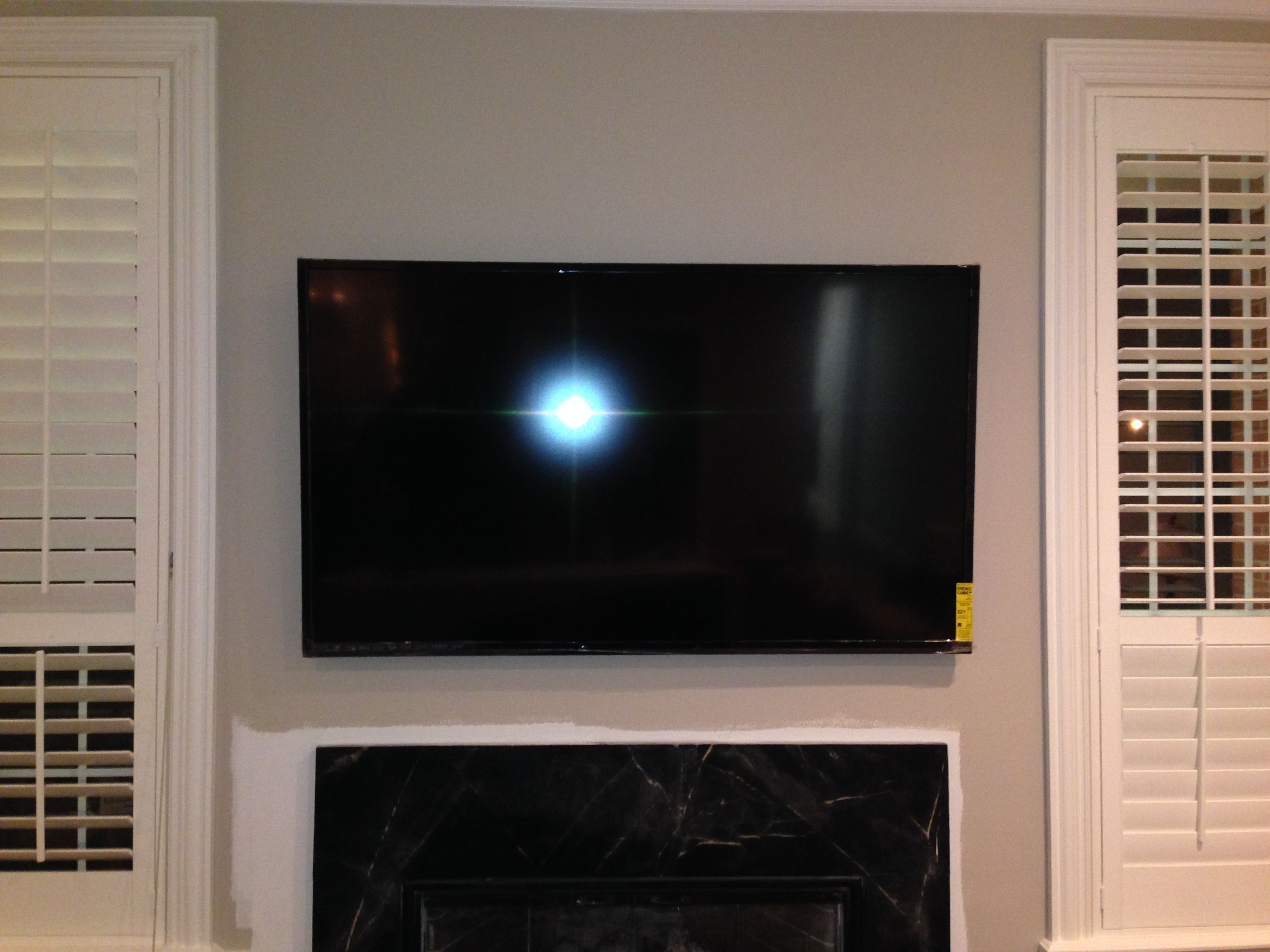 pix Tv Mounted Between Two Windows pin on tv installation houston