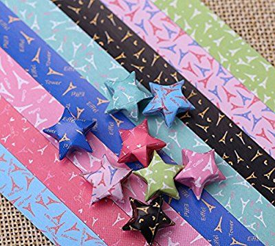 300 Strips Lucky Wish Star Folding Paper Love Ribbon Origami Glow In the Dark