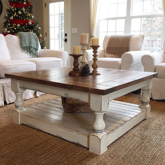 Rustic Coffee Table Farmhouse Decor