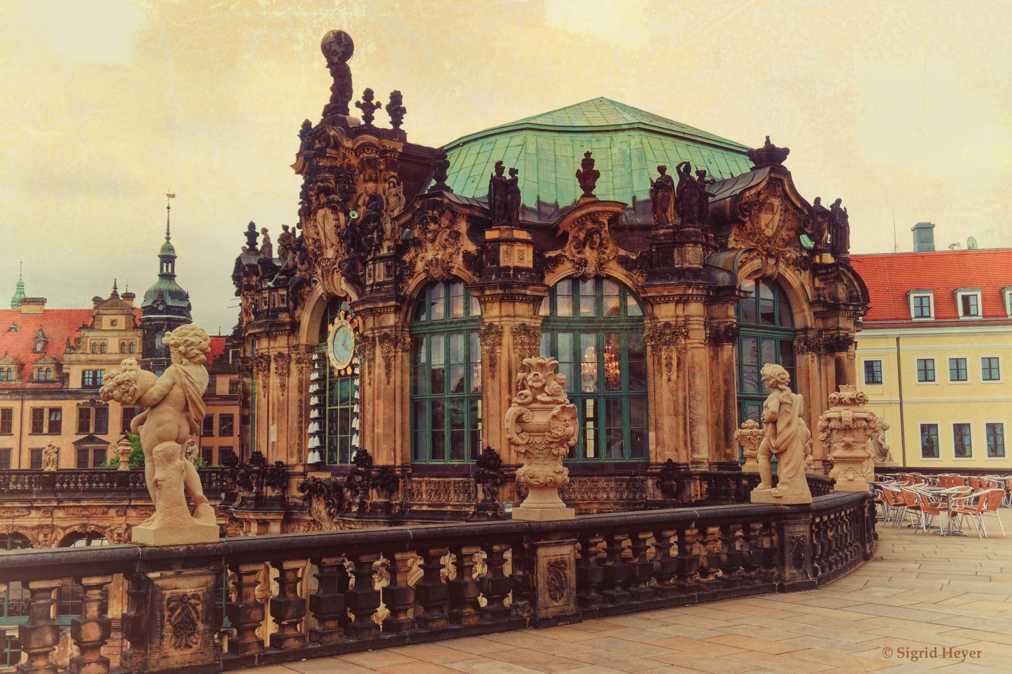 Blick Zum Glockenspielpavillon C Sigrid Heyer Fotokunst Dresdner Zwinger Dresden