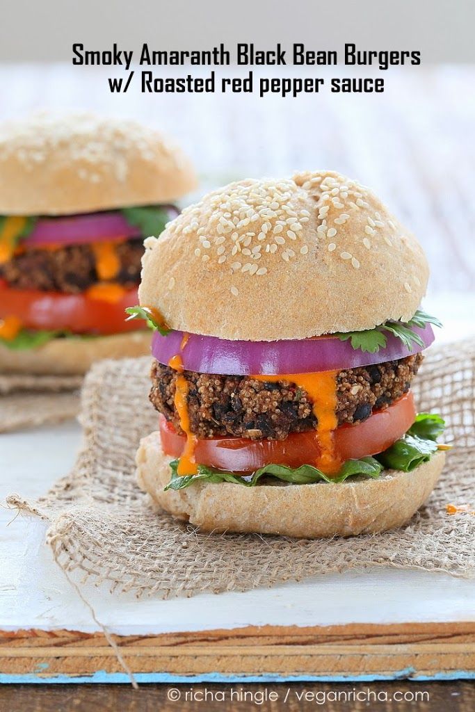 Smoky Amaranth Black Bean Burgers Smoky Amaranth Black Bean Burgers