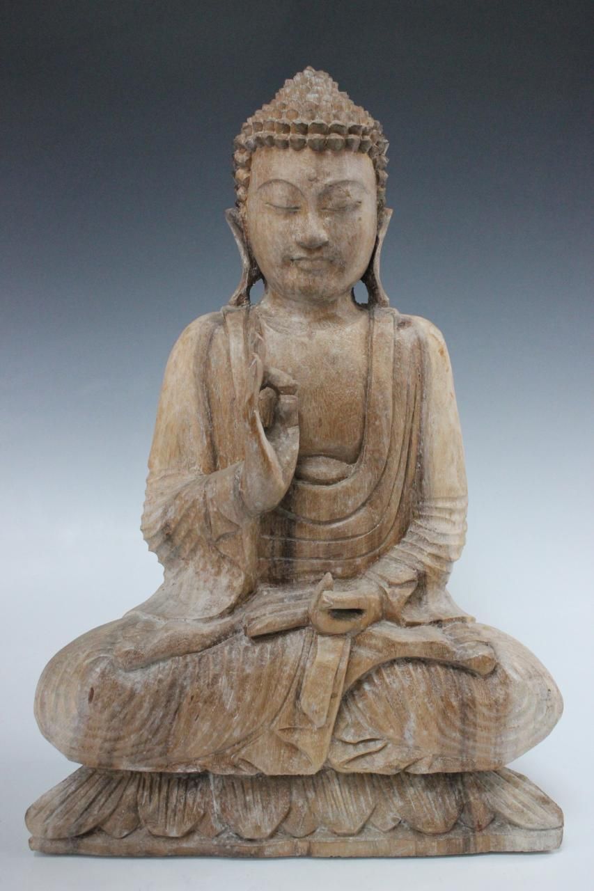 Gartenfigur Buddha Kopf Asien Büste Tempelwächter China Skulptur Buddhafigur
