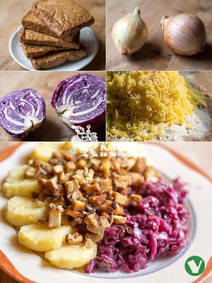 Kuchařka ze Svatojánu: VÝPEČKY S ČERVENÝM ZELÍM A BRAMBOROVÝM KNEDLÍKEM Czech Recipes, Vegetarian Vegan Recipes, Cabbage, Yummy Food, Vegetables, Cooking, Czech Food, Food Ideas, Diet