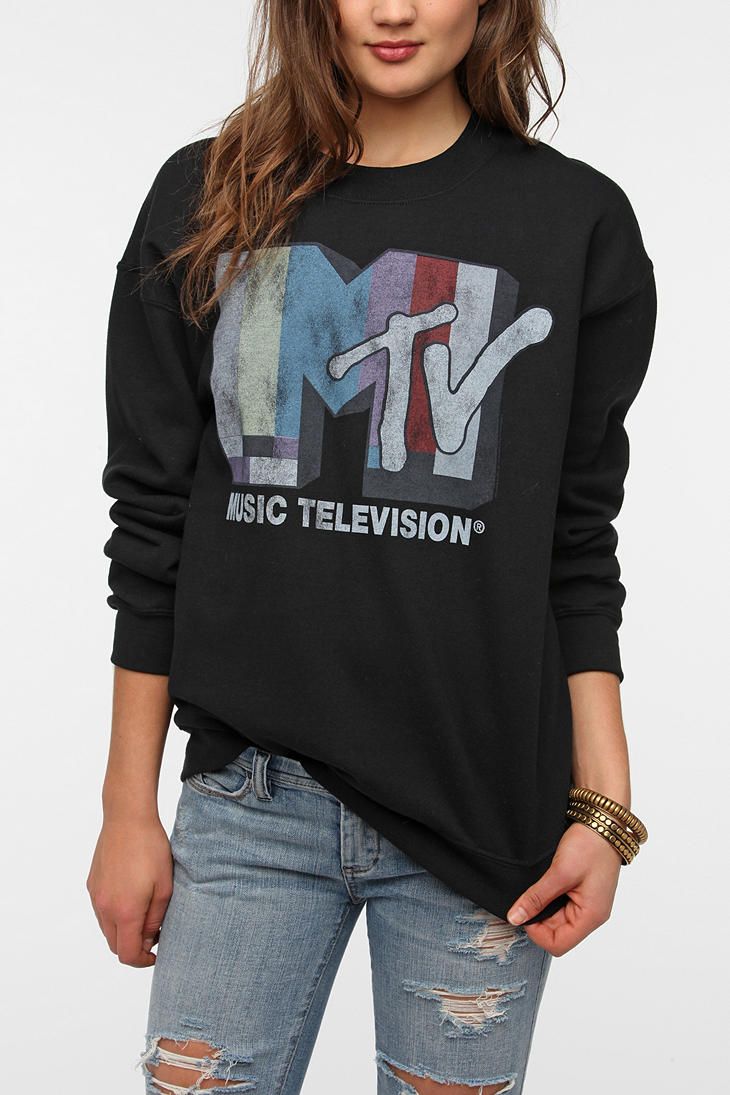 Junk Food MTV Pullover Sweatshirt Black | Sweatshirts Junk Food MTV Pullover Sweatshirt Black | Sweatshirts