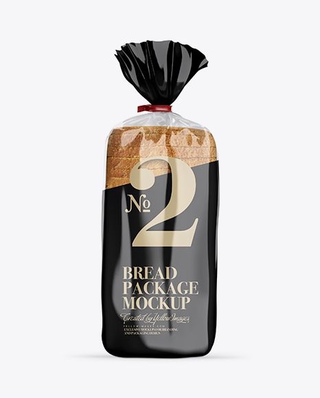 Glossy Bread Package With Clip Mockup Mockup Free Psd Bread Packaging Free Psd Mockups Templates