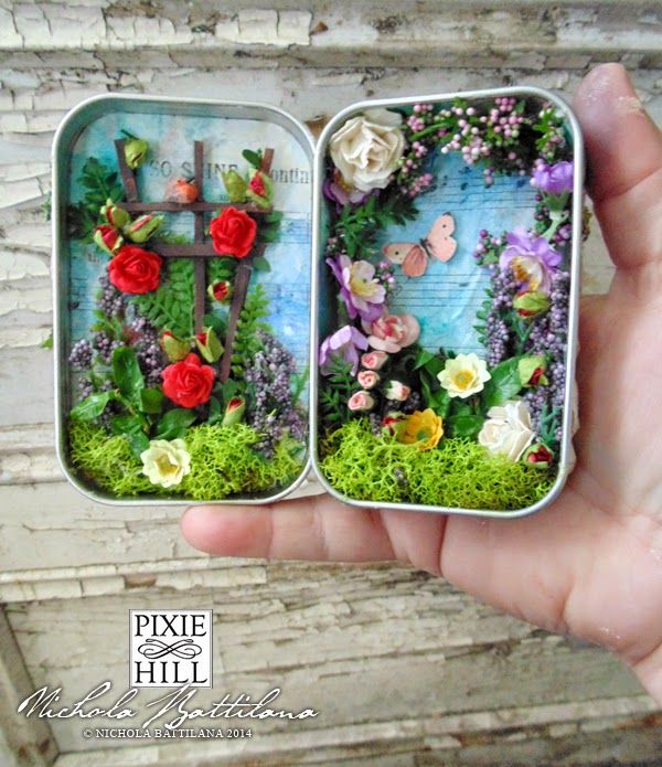 The Secret Garden Altoid Tin Miniatures Mint Crafts Altered Tins Art The Secret Garden Altoid Tin Miniatures, Secret Garden Craft Ideas