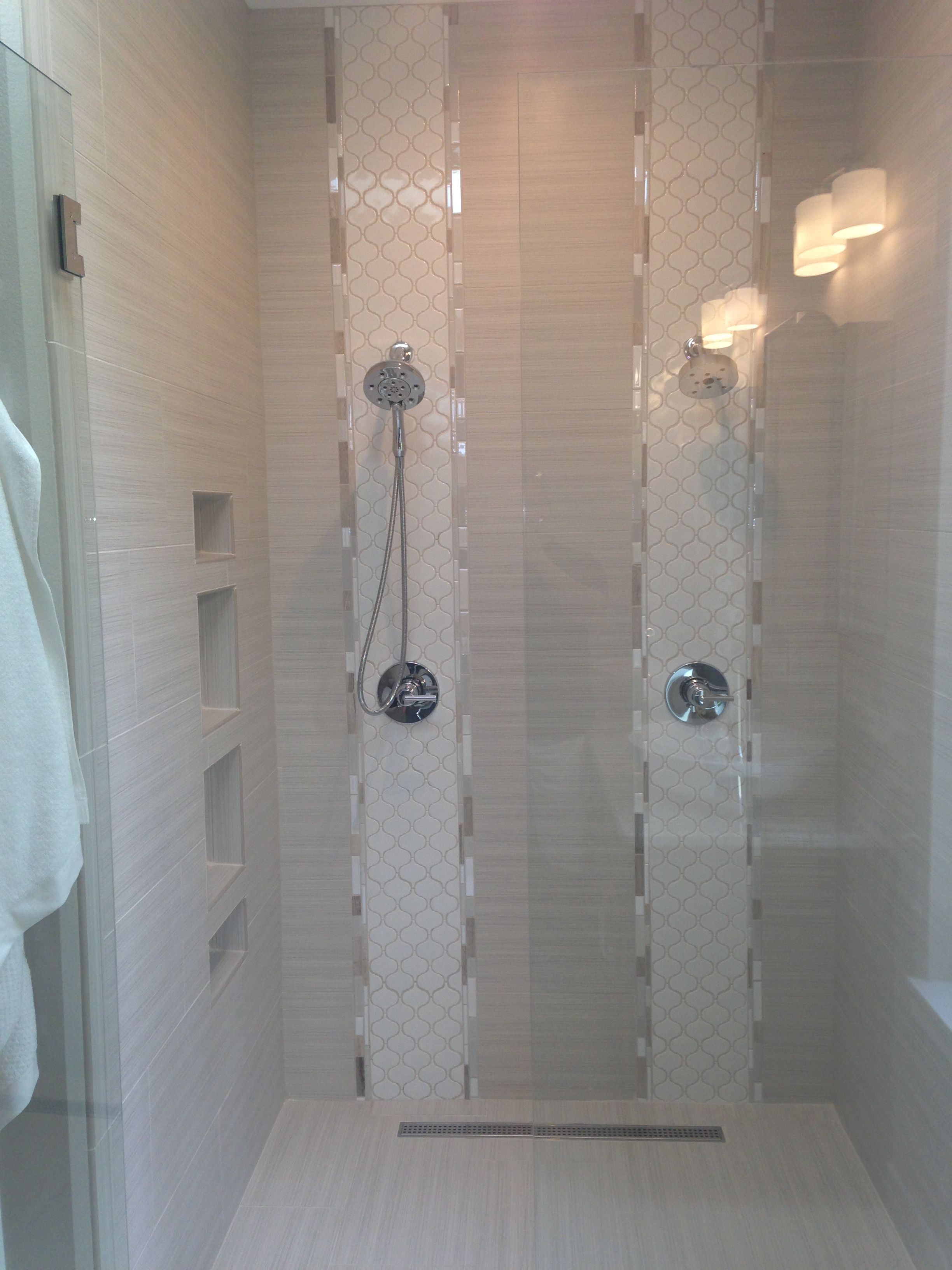 beautiful custom tiled walk in shower