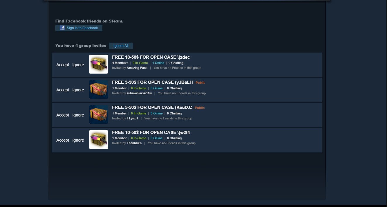 to solve the spam case invites why dont valve have a rule that makes