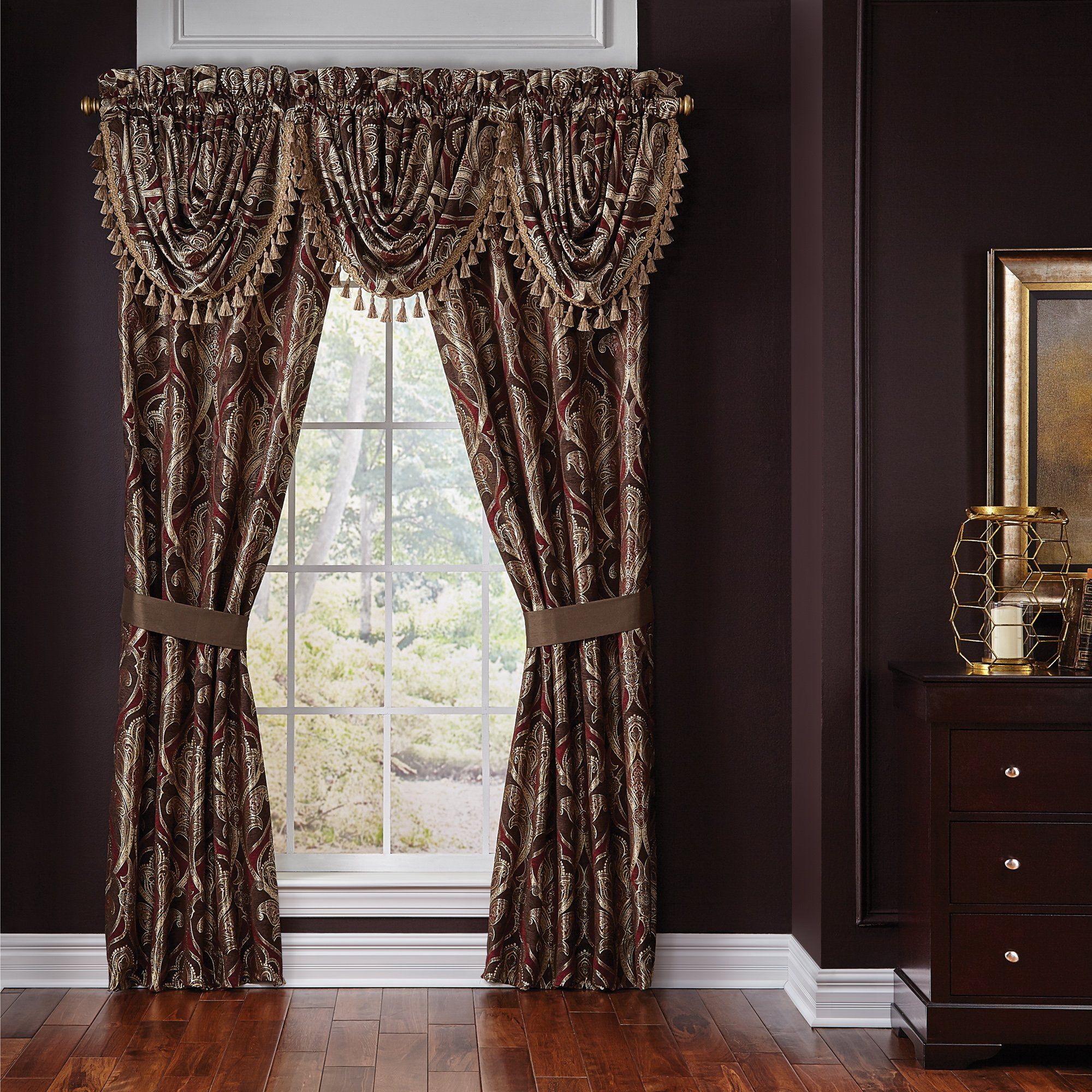 Croscill Drapery Panels Red