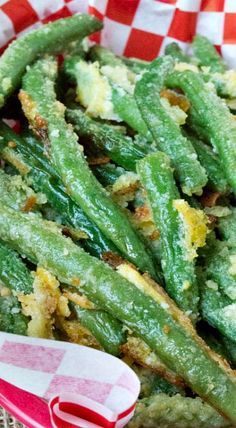 Oven Fried Garlic Parmesan Green Beans