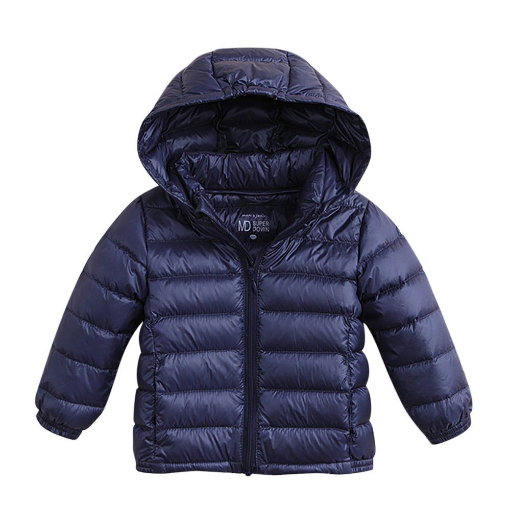 marc janie Girls Winter Thick Fur Collar Ultra Light Down Jacket