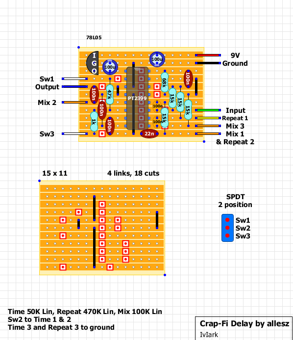 Collection Of Vero Stripboard Tagboard Layouts For 100s Popular Guitar Effects With Over 500 Verified Designs Diy Pedal Delay - Diy Delay Pedal Collection Of Vero Stripboard Tagboard Layouts For 100s Popular Guitar Effects With Over 500 Verified Designs Diy Pedal Delay - Diy Delay Pedal