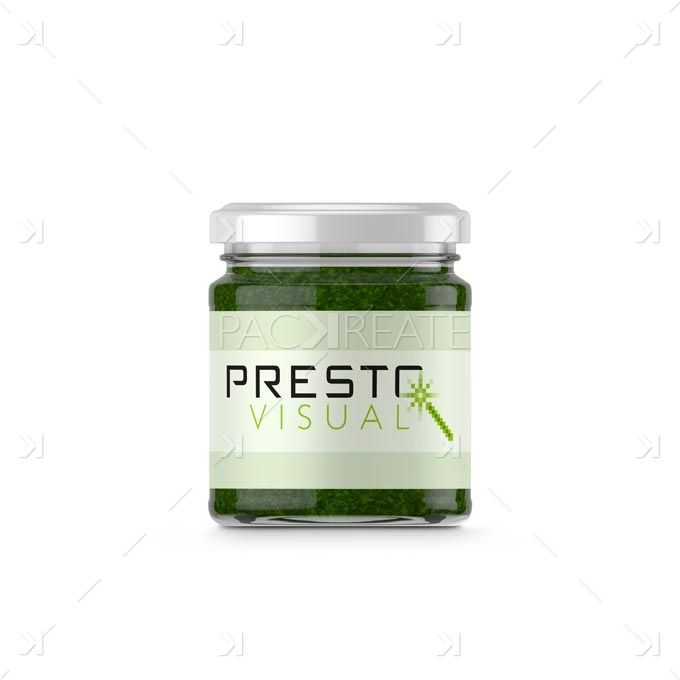 Download 200g Green Pesto Jar Smart Label Packreate Jar Wine Marinade Glass Jars