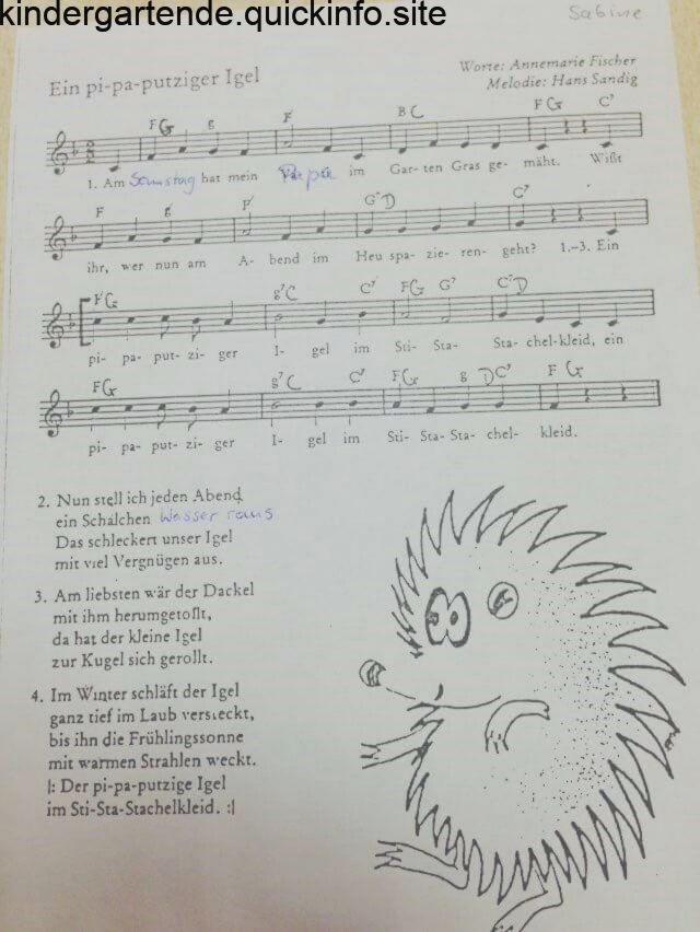 Ein pi-pa-putziger Igel #lied #kindergarten #kita #musik #kinderlied #