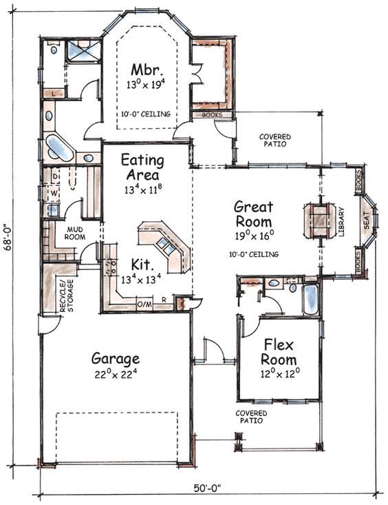 Plan 41675db 1 To 2 Bed House With Cozy Front Porch Floor Plans Small House Floor Plans Small, Covered Patio House Plans