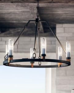 olf3213 6af 6 light chandelier antique forged iron lighting