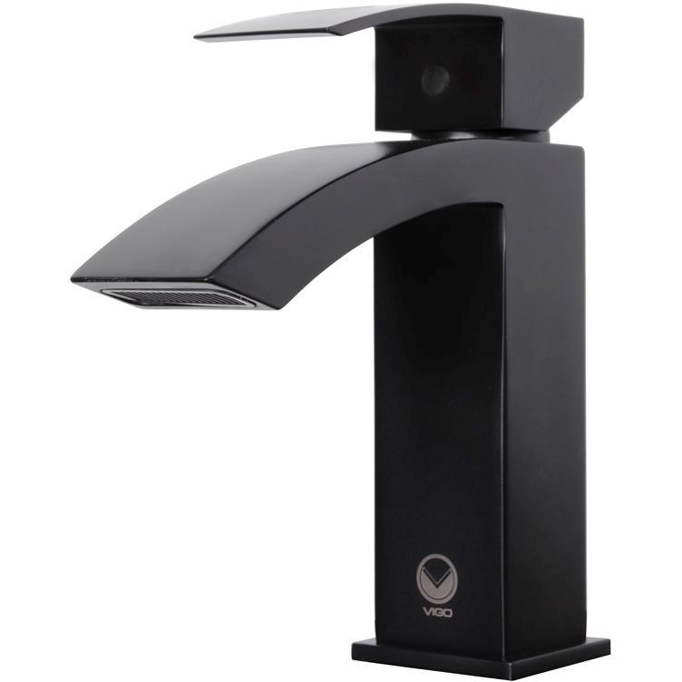 Vigo Industries Vg01015mb Satro Matte Black One Handle Bathroom Faucets Black Faucet Bathroom Single Hole Bathroom Faucet Bathroom Faucets