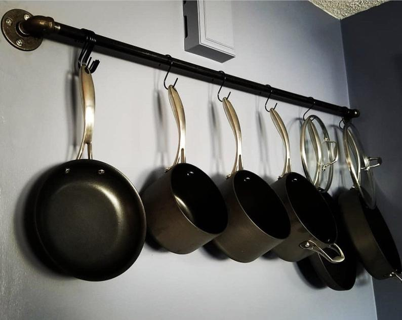 Kitchen Pots And Pans Hanging Wall Storage Rack In 2021 Pan Hangings - Hang Pots And Pans On Wall Ikea Kitchen Pots And Pans Hanging Wall Storage Rack In 2021 Pan Hangings - Hang Pots And Pans On Wall Ikea