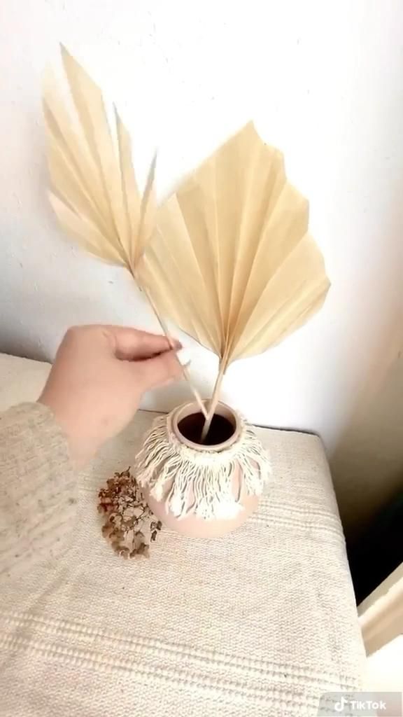 DIY getrocknete Palmenblätter deko basteln