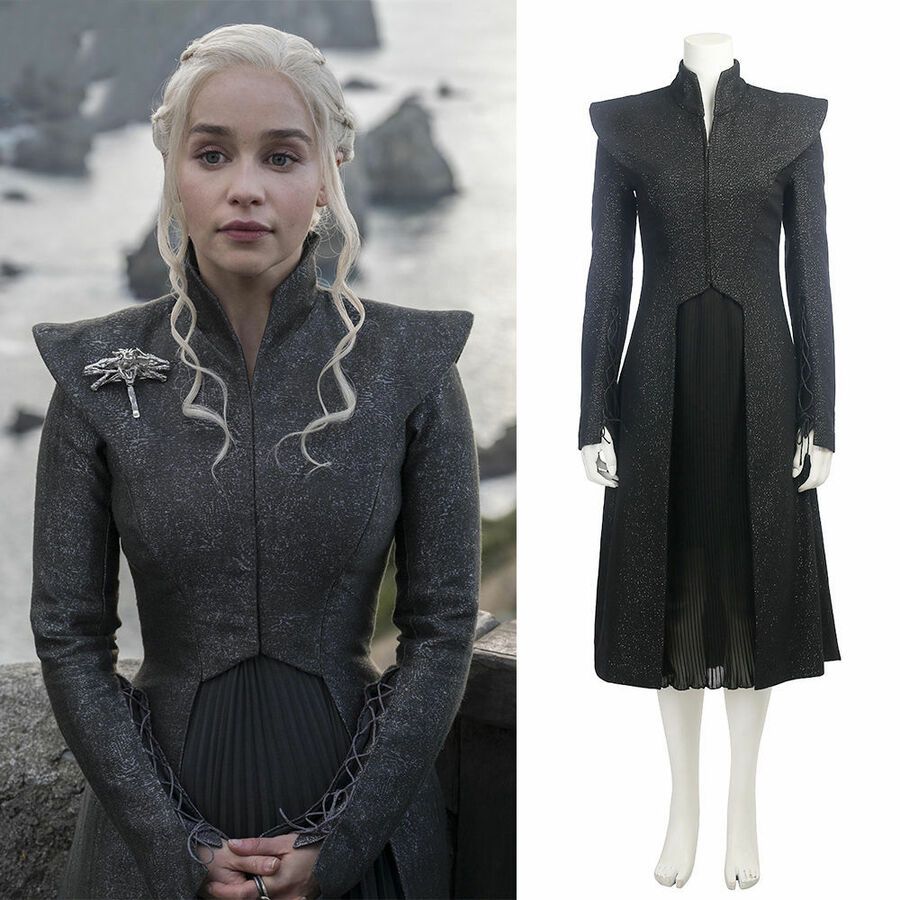 Game of Thrones Season 7 Daenerys Targaryen Dress Set Cosplay Costume Halloween