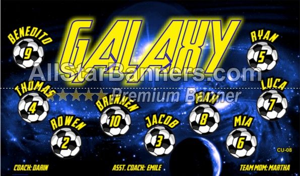 galaxy soccer banner idea from allstarbanners com we do soccer